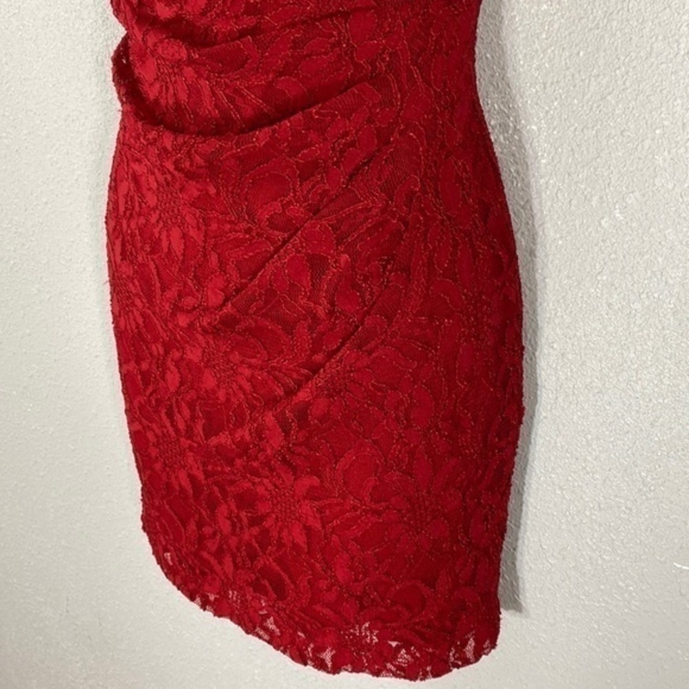 Lauren Ralph Lauren Red Lace Sheath Dress - Picture 9 of 13